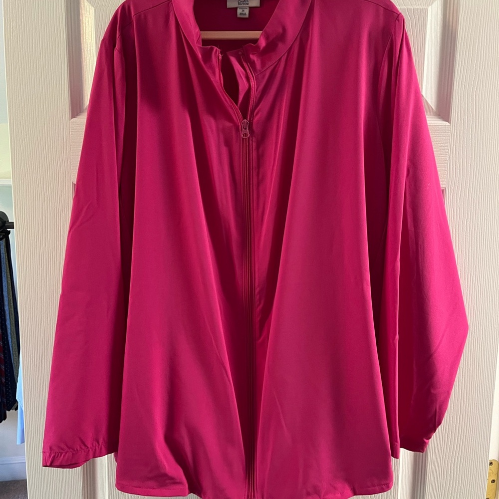 croft & barrow Fuchsia Full-Zip Women's Jacket